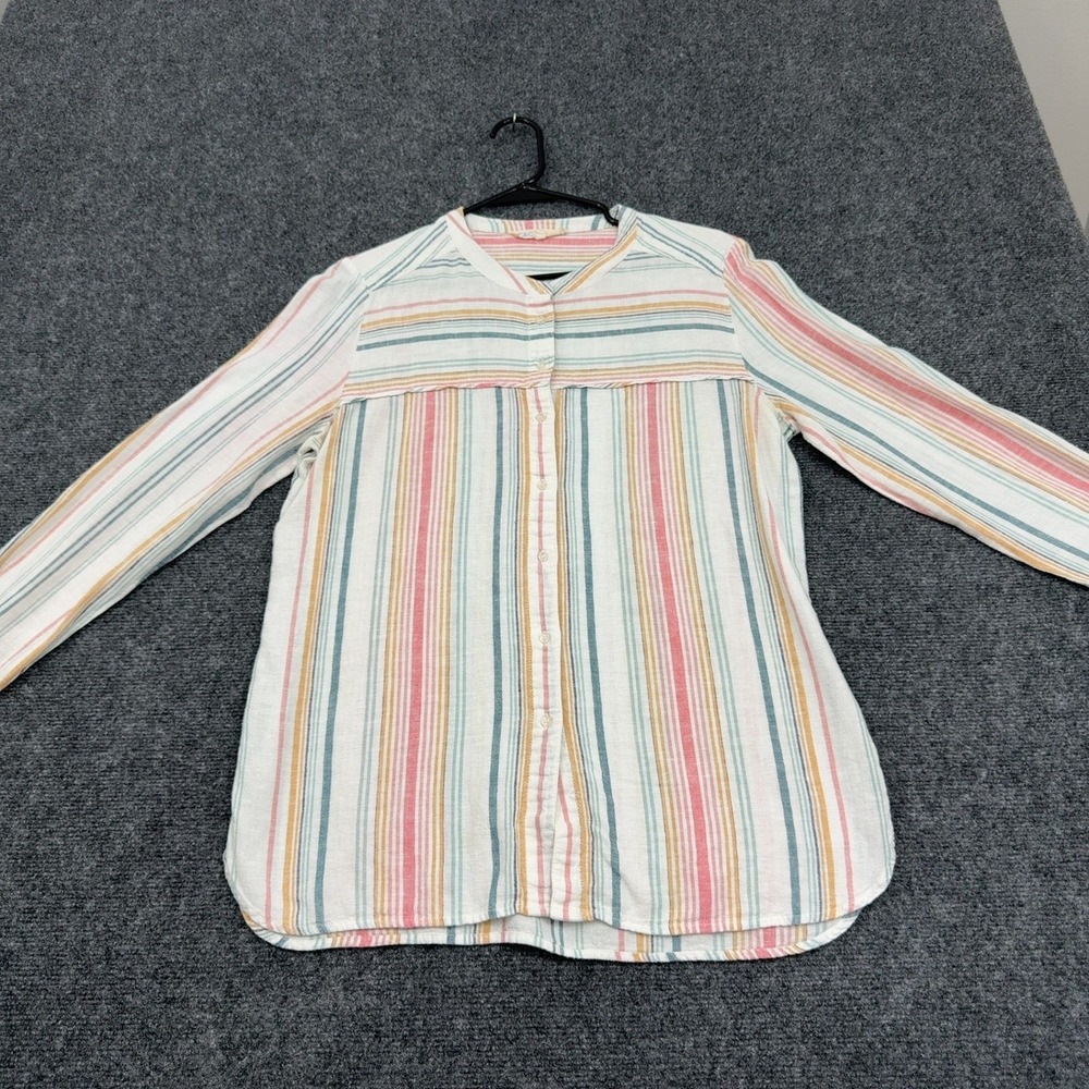 C&C‎ California Button Down Shirt Womens M Multicolor Striped Long Sleeve Boho